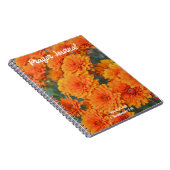 Oranje Mum Flowers Herfst Bijbelvers Tijdschrift Notitieboek (Rechterzijde)