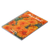 Oranje Mum Flowers Herfst Bijbelvers Tijdschrift Notitieboek (Linkerzijde)