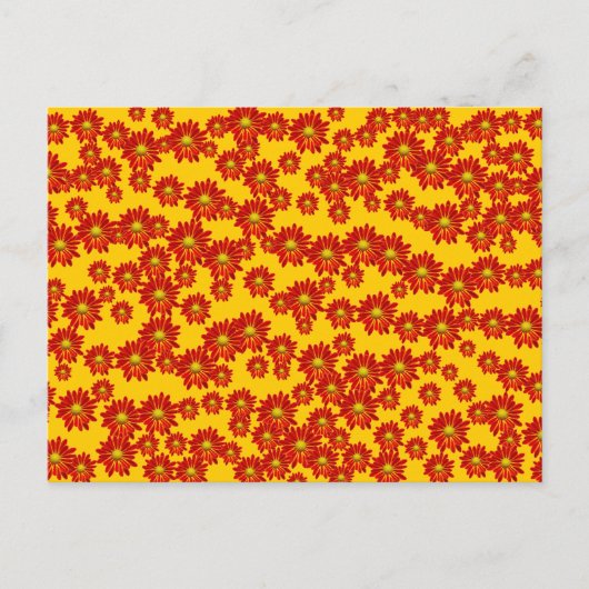 Oranje Mums Briefkaart (Voorkant)