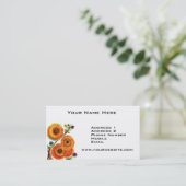 Oranje Mums Visitekaartje (Staand voorkant)