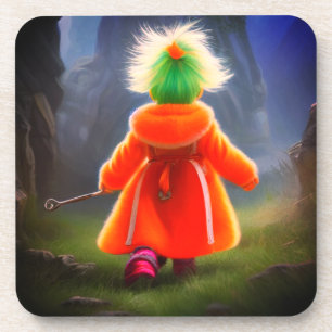 Oranje munt bier onderzetter