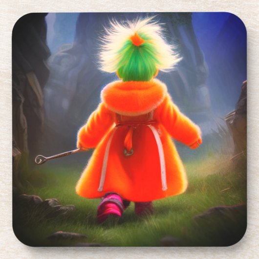 Oranje munt bier onderzetter (Voorkant)