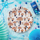 Oranje Mushroom Herfst Verjaardagsfeest Papieren Bordje (Feest)