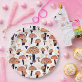 Oranje Mushroom Herfst Verjaardagsfeest Papieren Bordje (Feest)