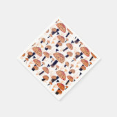 Oranje Mushroom Herfst Verjaardagsfeest Servet (Hoek)