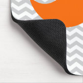 Oranje Mustache Gray Chevron Stripe Muismat (Hoek)