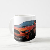 Oranje Mustang S550 Koffiemok (Voorkant links)