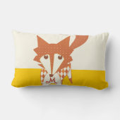 Oranje Mustard Yellow Monogram met gestyliseerde F Kussen (Achterkant)