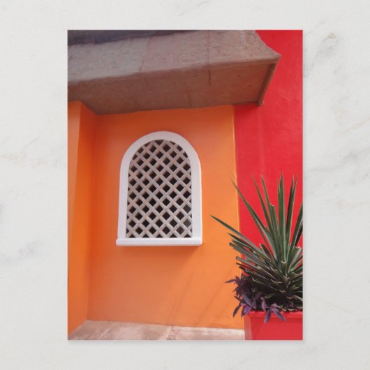 Oranje Muur Mexico Briefkaart (Voorkant)
