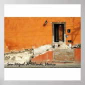 Oranje muur poster (Voorkant)