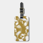 Oranje muziekluidsprekers bagagelabel (Voorkant verticaal)