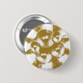 Oranje muziekluidsprekers ronde button 5,7 cm (Voorkant /achterkant)