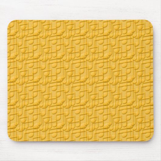 Oranje Muzieknoten Muismat (Voorkant)