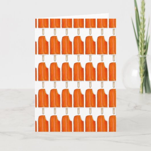Oranje n' Cream Creamsicle Popsicle Notecards Kaart (Voorkant)