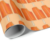 Oranje n' Ice Cream Creamsicle Popsicles Foodie Cadeaupapier (Rol Hoek)