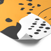  oranje naadloos patroon met luipaard poster (Hoek)