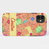 Oranje naaibegrippen Kunstnaam gepersonaliseerd Case-Mate iPhone Case (Achterkant (horizontaal))