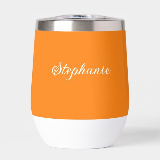 Oranje naam Modern Elegant Monogram Boho (Voorkant)