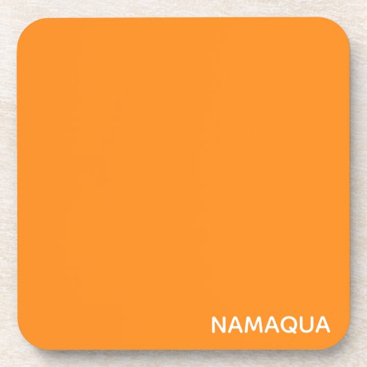 Oranje naam Namaqua Bier Onderzetter (Voorkant)