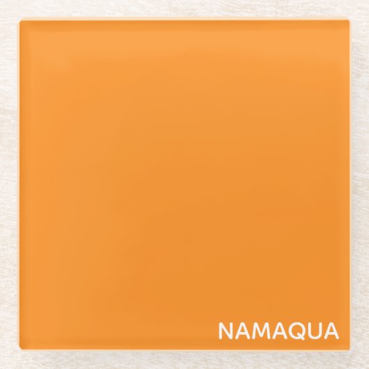 Oranje naam Namaqua Glazen Onderzetter (Voorkant)