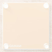 Oranje naam Namaqua Glazen Onderzetter (Achterkant)