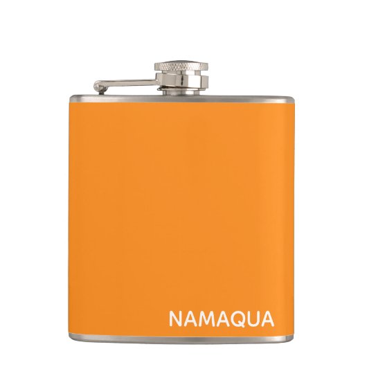 Oranje naam Namaqua Heupfles (Voorkant)