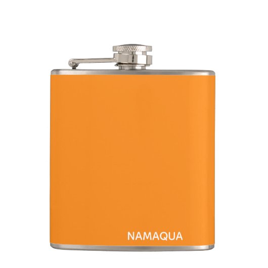 Oranje naam Namaqua Heupfles (Voorkant)