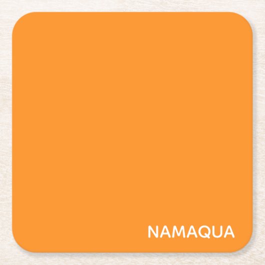 Oranje naam Namaqua Kartonnen Onderzetters (Voorkant)