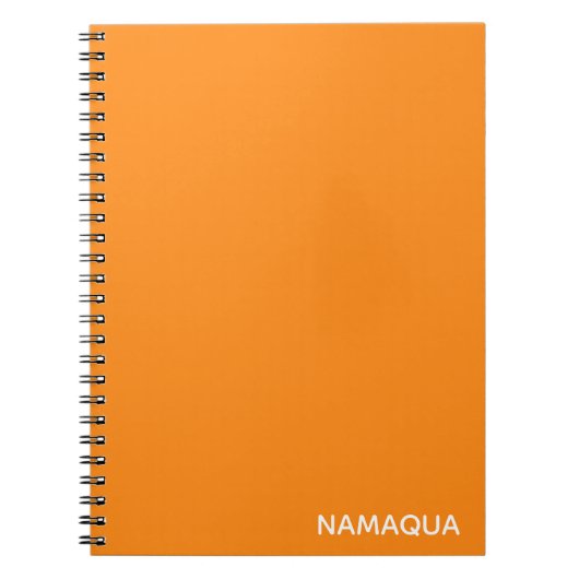Oranje naam Namaqua Notitieboek (Voorkant)
