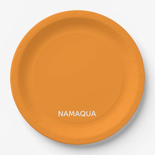 Oranje naam Namaqua Papieren Bordje (Voorkant)
