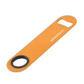 Oranje naam Namaqua Speed Flessenopener (Voorkant Gekanteld)