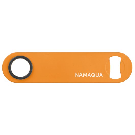 Oranje naam Namaqua Speed Flessenopener (Voorkant (Horizontaal))