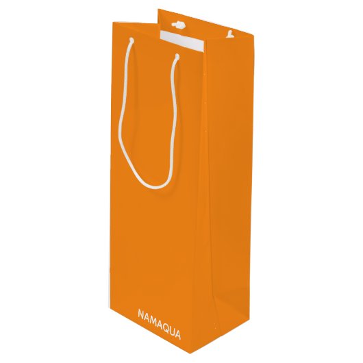 Oranje naam Namaqua Wijn Cadeautas (Voorkant Gekanteld)