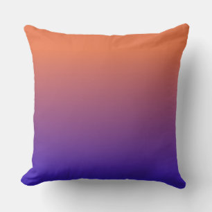 Oranje naar Blauwe Gradiënt Patroon Kussen