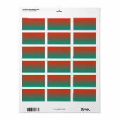 Oranje naar teal Ombre Design Etiket (Full Sheet)