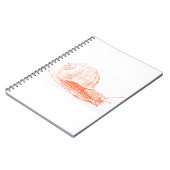 Oranje nageltekening notitieboek (Linkerzijde)