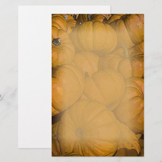 Oranje najaar pompoenen briefpapier (Voorkant / Achterkant)