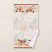 Oranje najaar waterverf floraal bad handdoek (Handdoek)