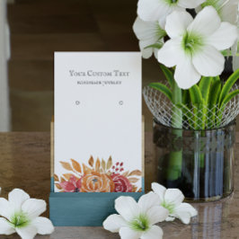 Oranje najaarsbloem van het pastel visitekaartje