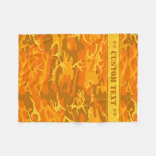 Oranje najaarscampagne met aangepaste tekst fleece deken (Voorkant (Horizontaal))