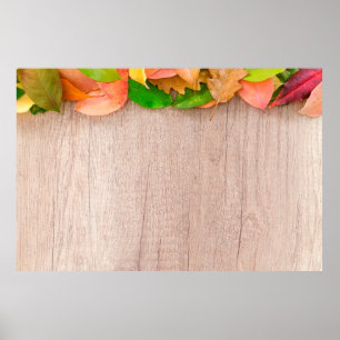 Oranje najaarse natuur rood geel poster