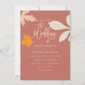 Oranje najaarsuitnodiging van de Herfst Kaart (Voorkant)