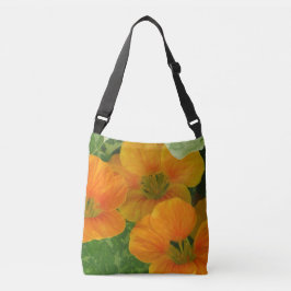 Oranje Nasturtium Bloem Crossbody Tas