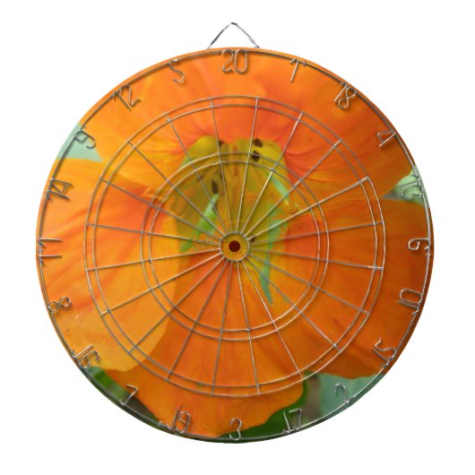 Oranje Nasturtium Flower Board Dartbord (Voorkant)