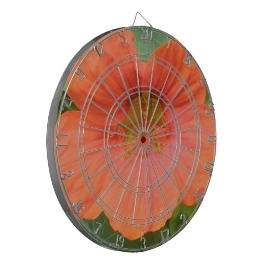 Oranje Nasturtium Flower Board Dartbord (Voorkant Links)