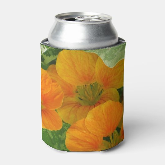 Oranje Nasturtium Koelbox Blikjeskoeler (Blikje Voorkant)