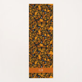 Oranje Natuur met zwarte vlinders Afdrukken Yogamat (Voorkant)