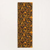 Oranje Natuur met zwarte vlinders Afdrukken Yogamat (Achterkant)