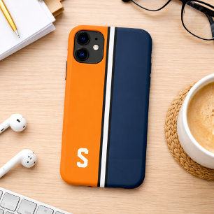Oranje & Navy Blue Hogeschoolkleuren  Case-Mate iPhone Case