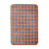 Oranje Navy Blue Waterverf Pattern Badmat (Voorkant Verticaal)